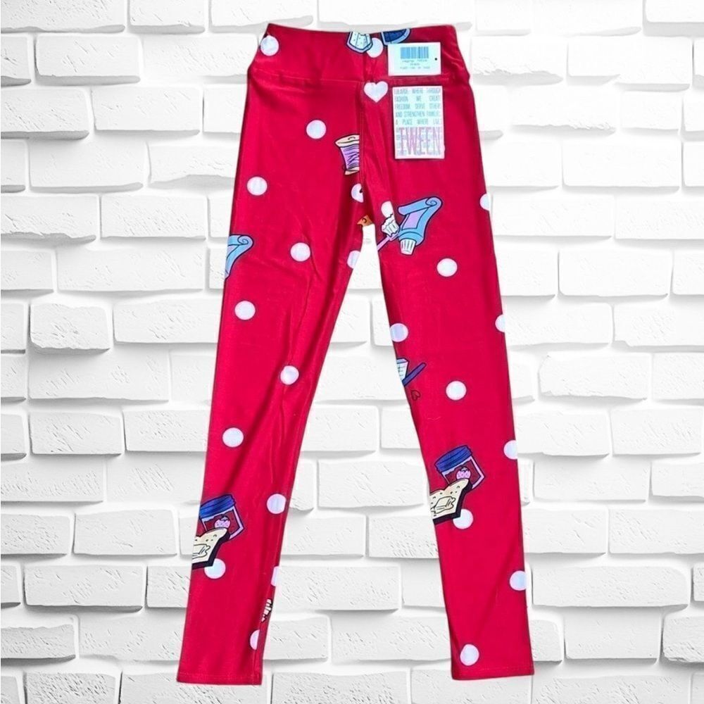LuLaRoe Tween Leggings • Juniors 8-16, Adults 00-0 • Valentine’s Puns • Red •NWT